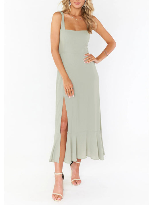 Cocktail Dresses - Women's Elegant and Fashionable Commuter Slit French High-end Sense Dress