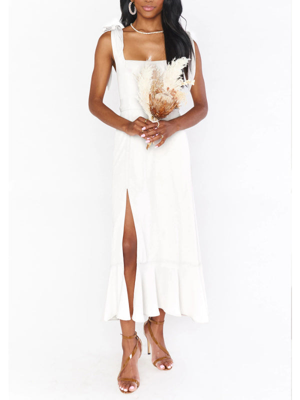 Cocktail Dresses - Women's Elegant and Fashionable Commuter Slit French High-end Sense Dress