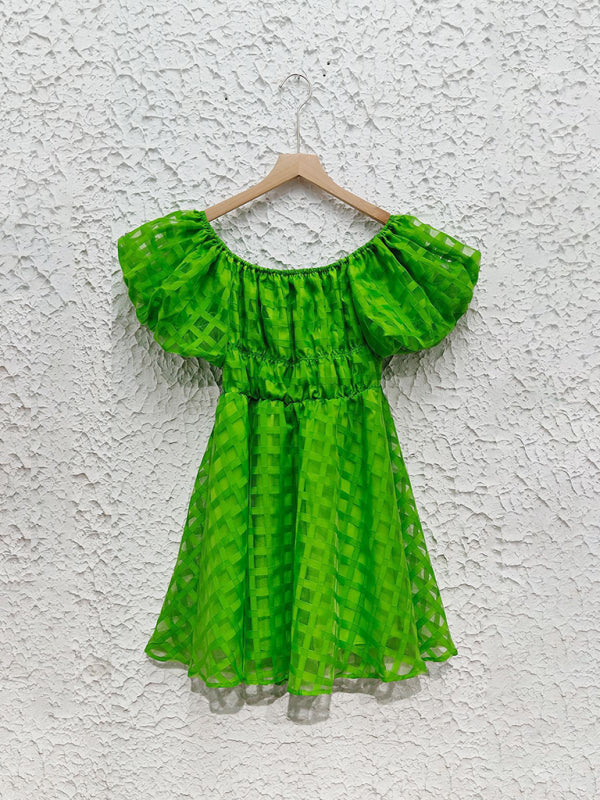 Casual Dresses - Ladies new fashion one shoulder lantern sleeve sexy backless dress