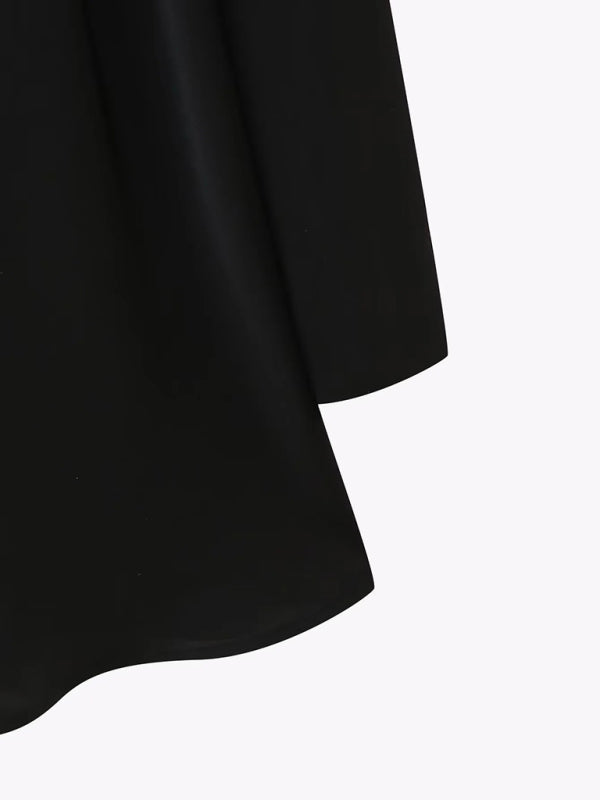 Elegant Dresses - New fashion simple single shoulder floor-length dress