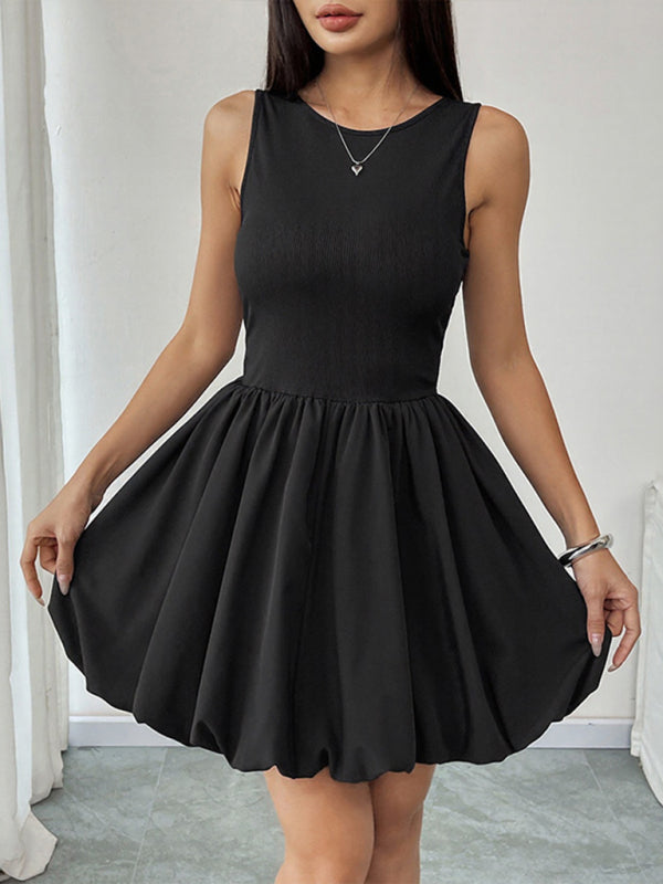 Casual Dresses - New Sleeveless Floral Miniskirt Vest Dress