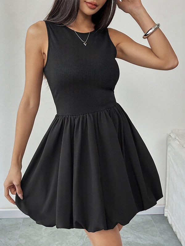 Casual Dresses - New Sleeveless Floral Miniskirt Vest Dress