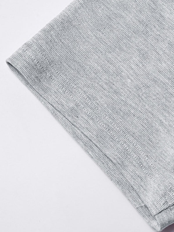 T-Shirts - Y2K Sexy Slim Fit U-Neck Contrast Color Short Sleeve Top Women's T-Shirt