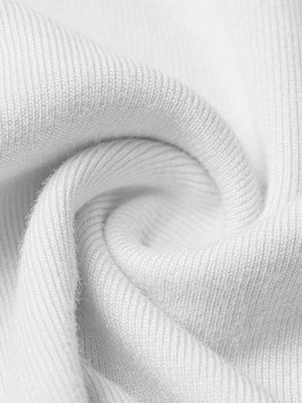 T-Shirts - Y2K Sexy Slim Fit U-Neck Contrast Color Short Sleeve Top Women's T-Shirt