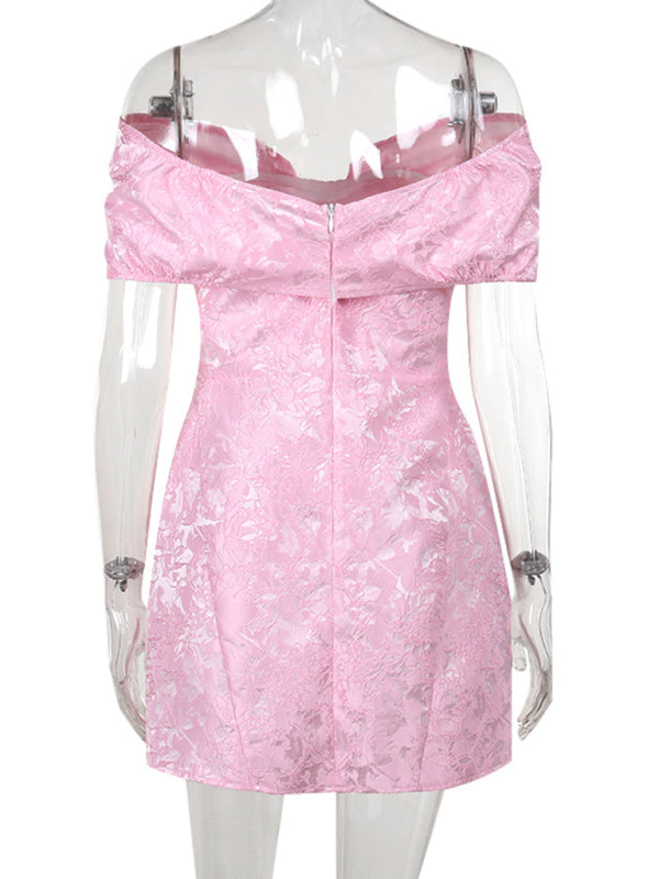 Elegant Dresses - One-shoulder bow sexy backless dress