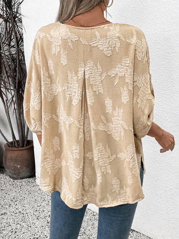 Blouses - Batwing Sleeve Pullover Shirt