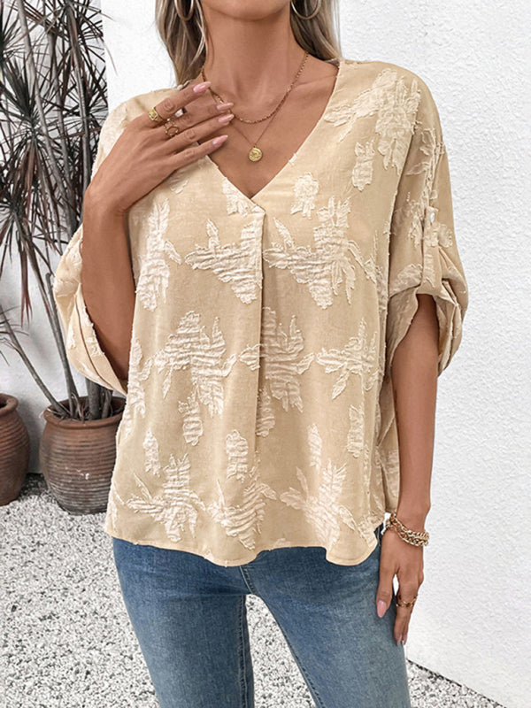 Blouses - Batwing Sleeve Pullover Shirt