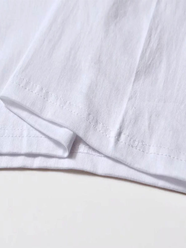 Tees - Love Easter pattern round neck short sleeve T-shirt