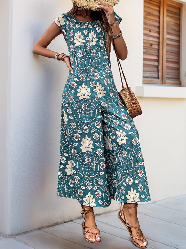 Jumpsuits - Printed wide-leg jumpsuit