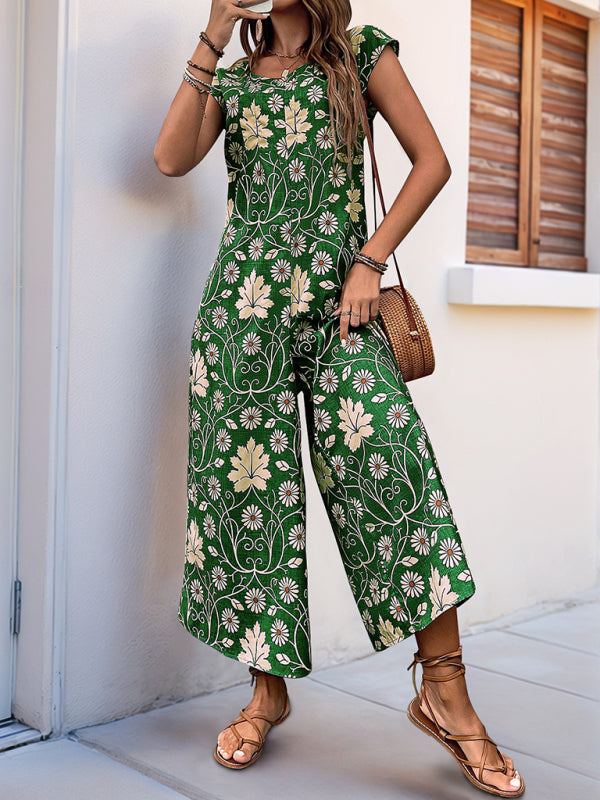 Jumpsuits - Printed wide-leg jumpsuit