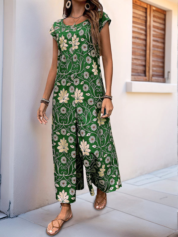 Jumpsuits - Printed wide-leg jumpsuit