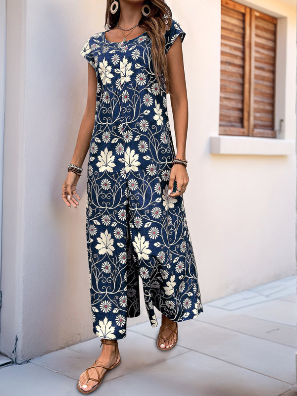 Jumpsuits - Printed wide-leg jumpsuit