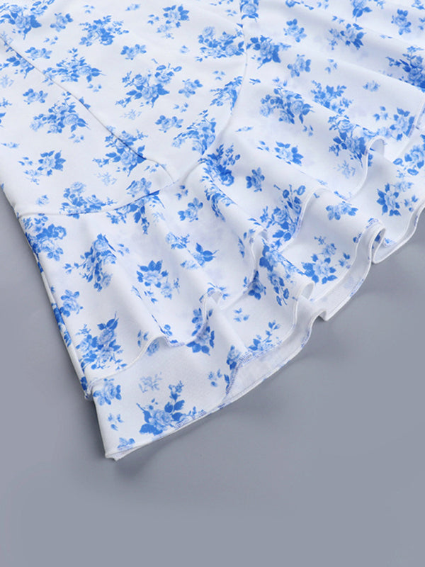 Casual Dresses - Printed Strapless A-Line Dress