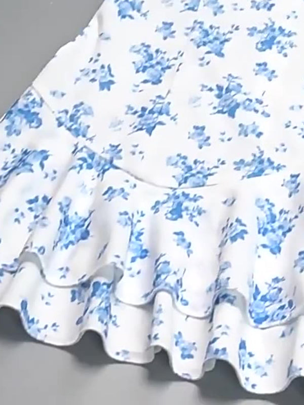 Casual Dresses - Printed Strapless A-Line Dress