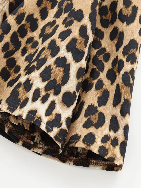 Casual Dresses - Animal print full skirt