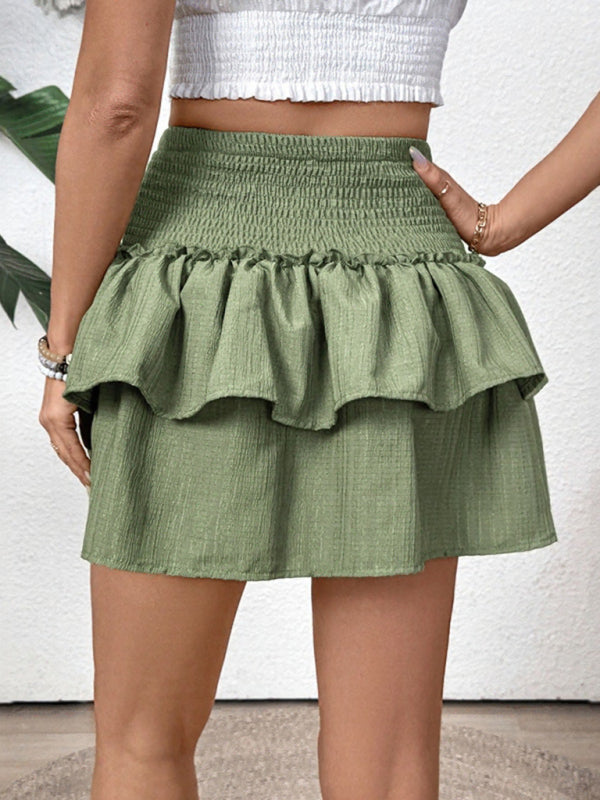 Mini Skirts - Pleated layered skirt