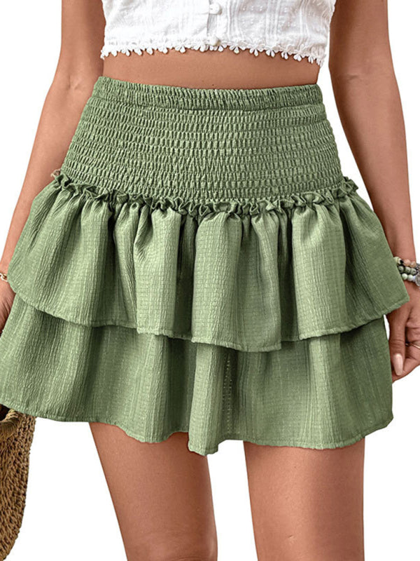Mini Skirts - Pleated layered skirt