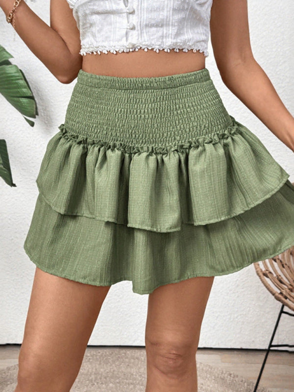 Mini Skirts - Pleated layered skirt