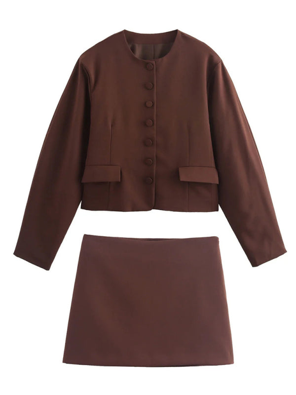 Skirt Set - Blazer and Mini Skirt Set