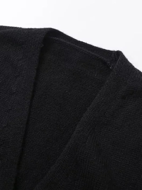 Cardigans - V-neck button-down cardigan