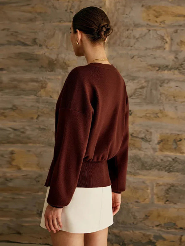 Cardigans - V-neck button-down cardigan