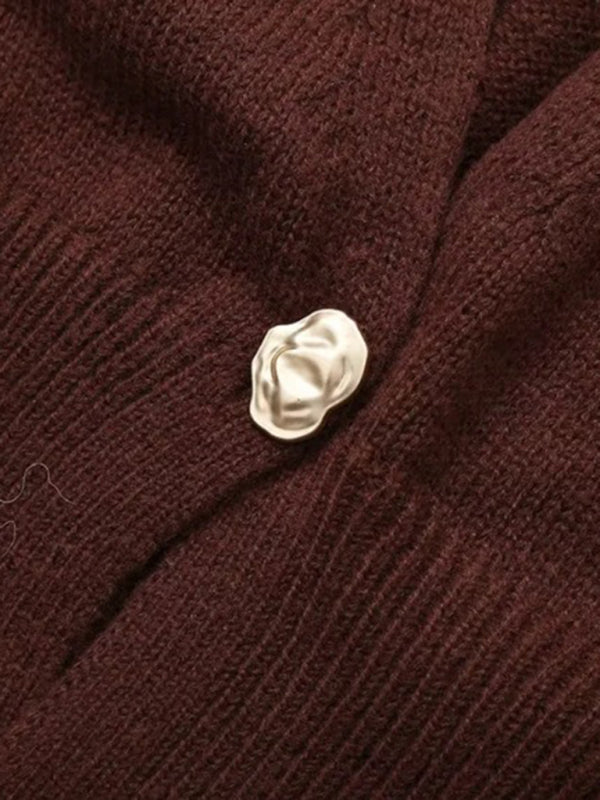 Cardigans - V-neck button-down cardigan