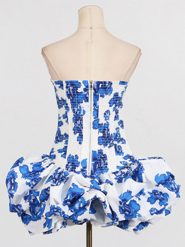 Tube Dresses - New style tube top high waist pleated design tutu dress