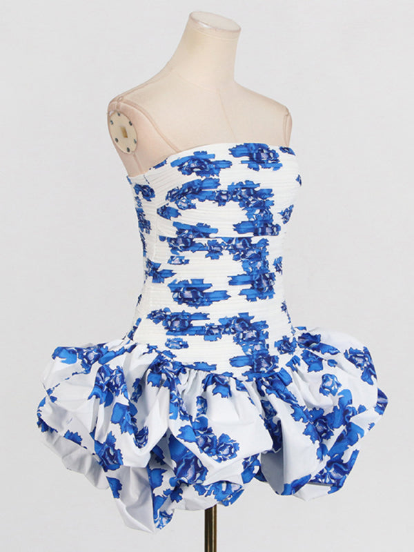 Tube Dresses - New style tube top high waist pleated design tutu dress