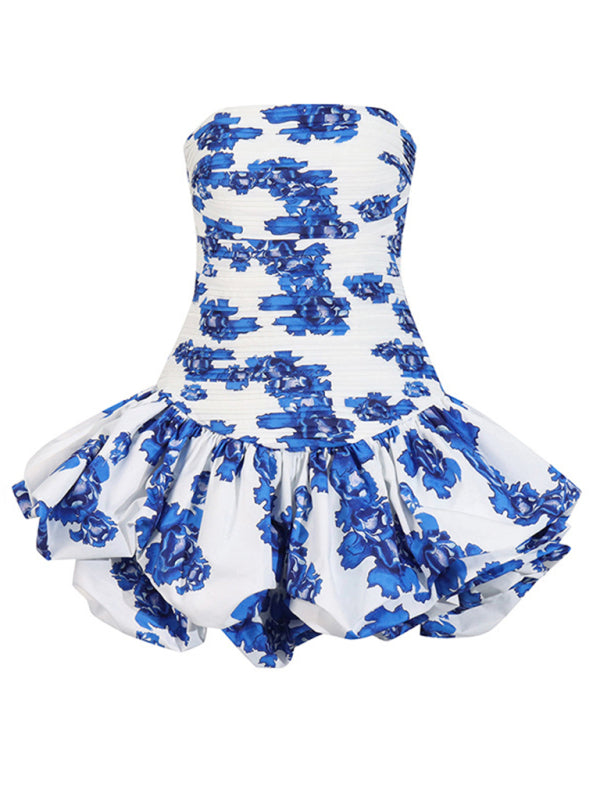 Tube Dresses - New style tube top high waist pleated design tutu dress