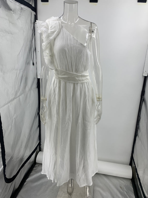 Elegant Dresses - New Fashion Sexy Solid Color Off-shoulder Backless Dress