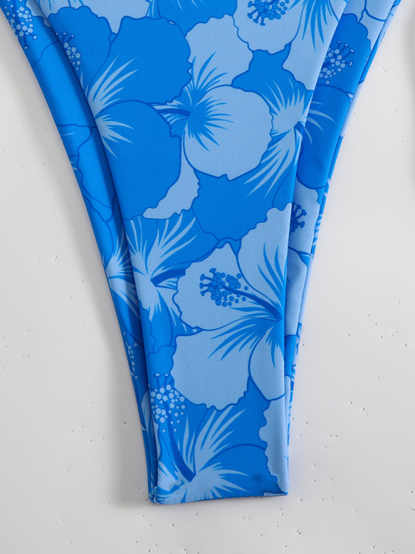 Swimwear - Floral print halterneck bikini