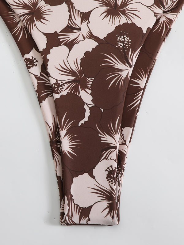 Swimwear - Floral print halterneck bikini