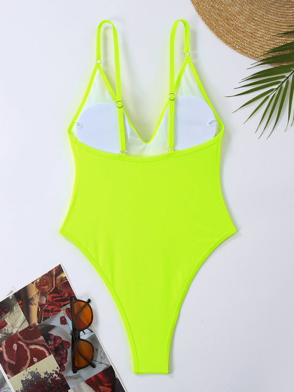 Swimwear - Simple Women's One-Piece Swimsuit