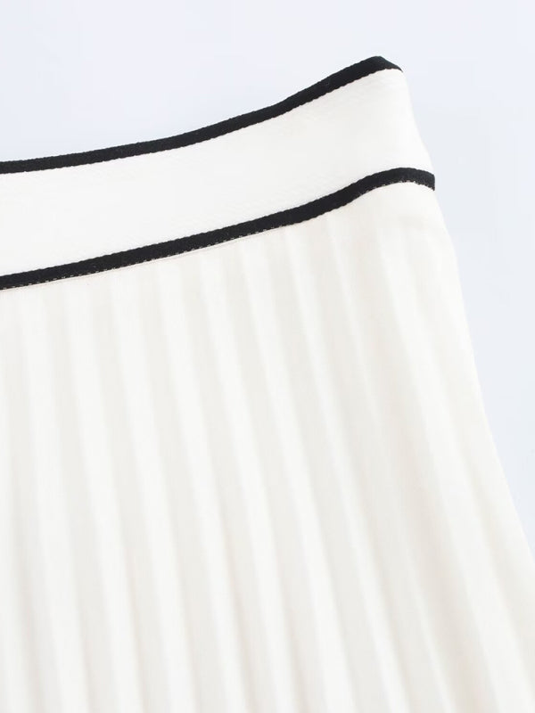 Pleated Skirts - Golf Women's Tennis Short Sleeve Pleated Skirt