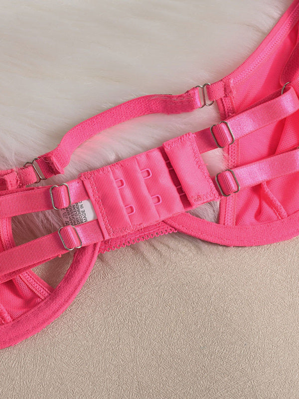 Lingerie - Mesh see-through handmade hot diamond sexy lingerie set