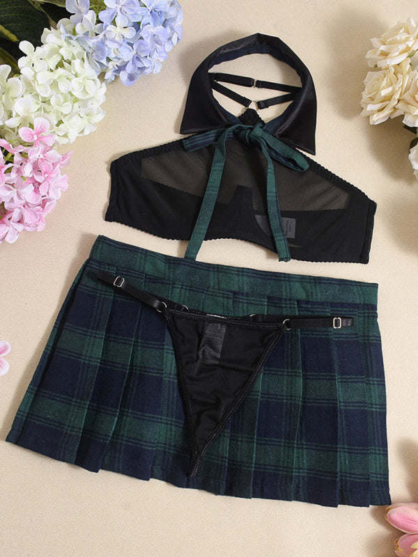 Lingerie - See-through skirt mesh underwear JK uniform playful underwear fun suit