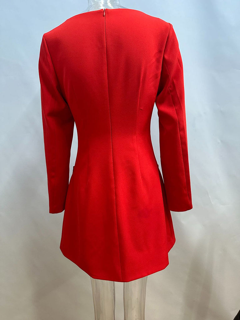 Mini Dresses - New exquisite waist bow Christmas and Valentine's Day elegant dress