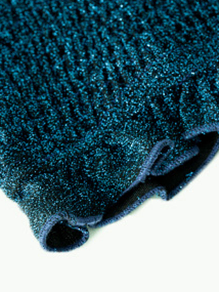 Bodycon Dresses- Glittering Bodycon Sweater Dress with Balloon Sleeve - Be Glamorous!- - Pekosa Women Clothing