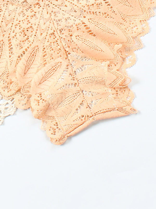 Briefs- Lace Women's Low-Waist Panty Briefs- - Pekosa Women Clothing