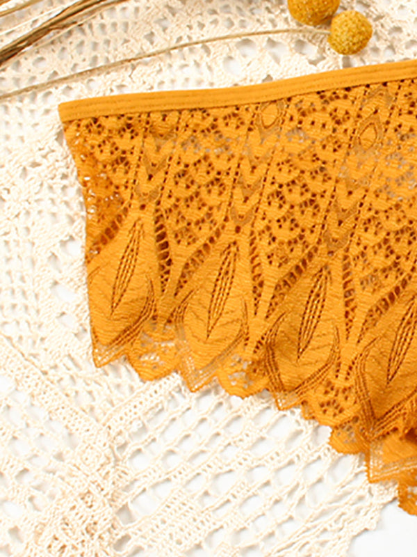 Briefs- Lace Women's Low-Waist Panty Briefs- - Pekosa Women Clothing