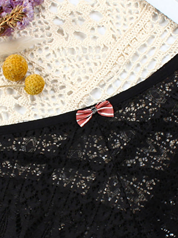 Briefs- Lace Women's Low-Waist Panty Briefs- - Pekosa Women Clothing