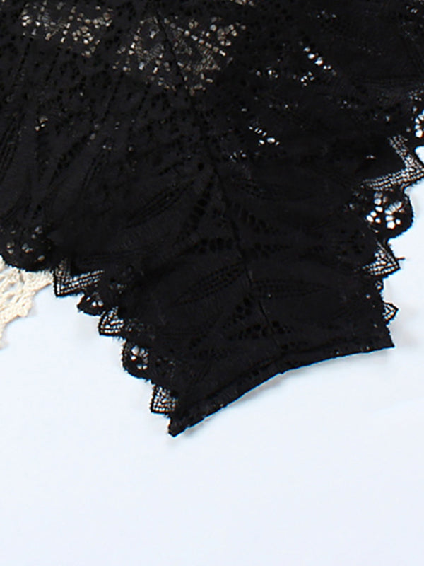 Briefs- Lace Women's Low-Waist Panty Briefs- - Pekosa Women Clothing