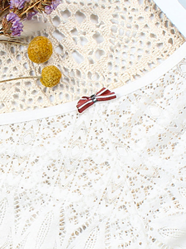 Briefs- Lace Women's Low-Waist Panty Briefs- - Pekosa Women Clothing