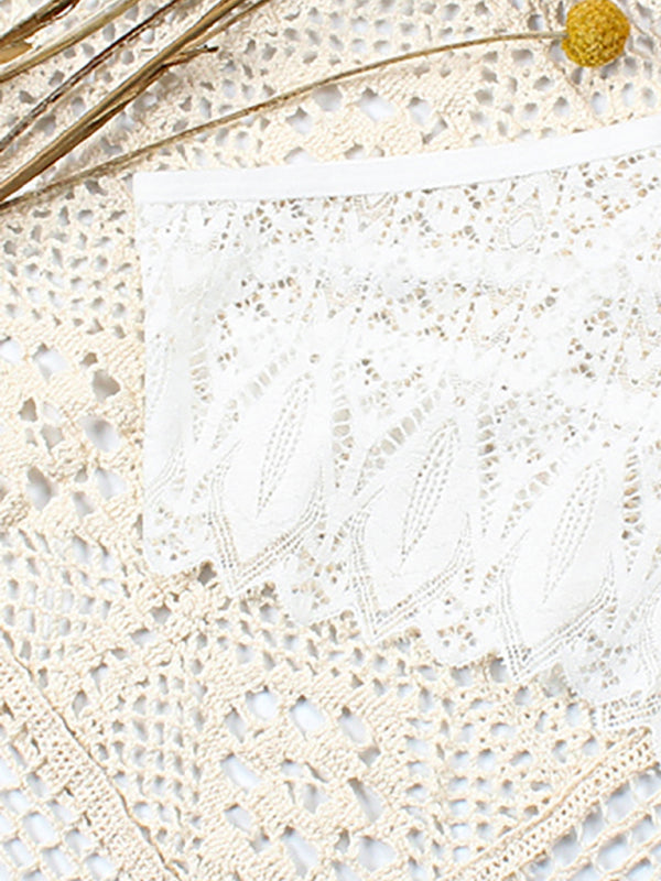 Briefs- Lace Women's Low-Waist Panty Briefs- - Pekosa Women Clothing