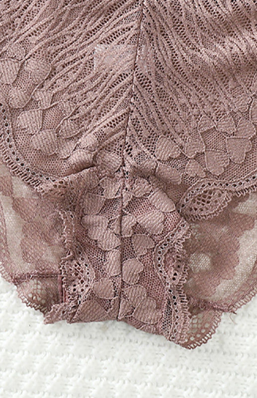 Briefs- Women's Floral Lace Low Waist Strappy Briefs - Panties- - Pekosa Women Clothing