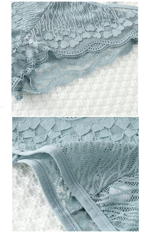 Briefs- Women's Floral Lace Low Waist Strappy Briefs - Panties- - Pekosa Women Clothing