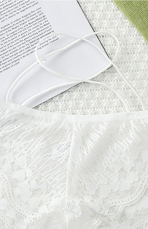 Briefs- Women's Floral Lace Low Waist Strappy Briefs - Panties- - Pekosa Women Clothing