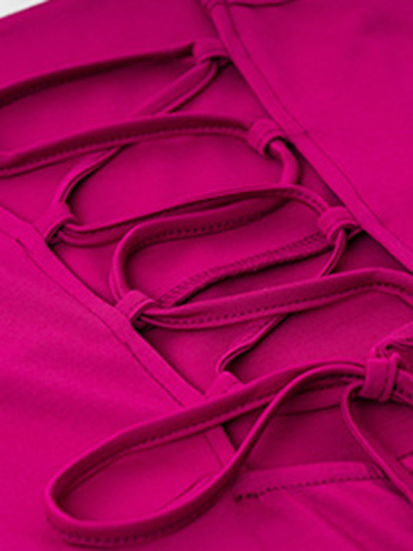 Cami Dresses- Solid Elegant A-Line Open Back Cami Long Dress- - Pekosa Women Clothing