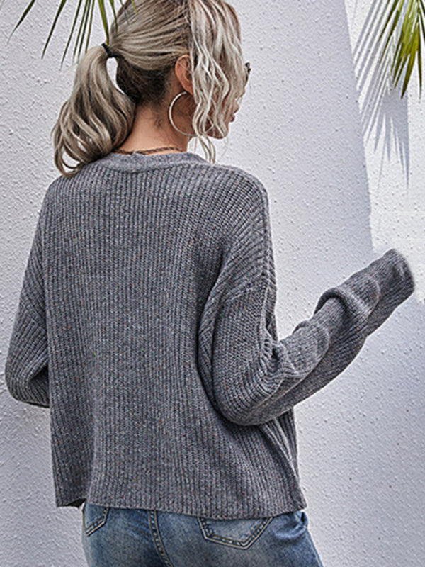 Cardigans- Autumn Sparkly Knit Cardigan Sweater- - Pekosa Women Clothing