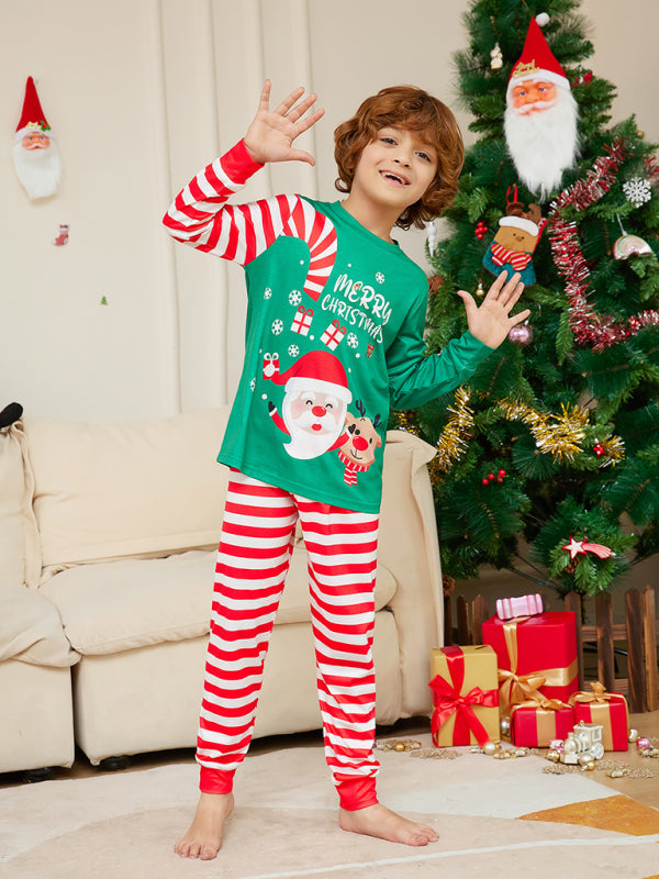 Christmas Pajamas- Santa's Little Helpers: Kids' Matching Festive Cotton Pajama- - Pekosa Women Clothing